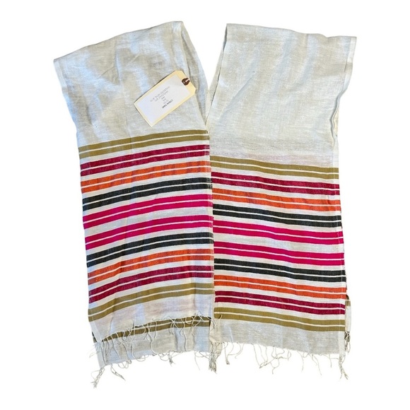 Lemlem Tops - Lemlem NWT Split Neck Losha Tank Striped Poncho Fringe Small